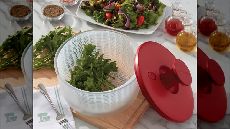 Kitchenaid salad spinner with produce