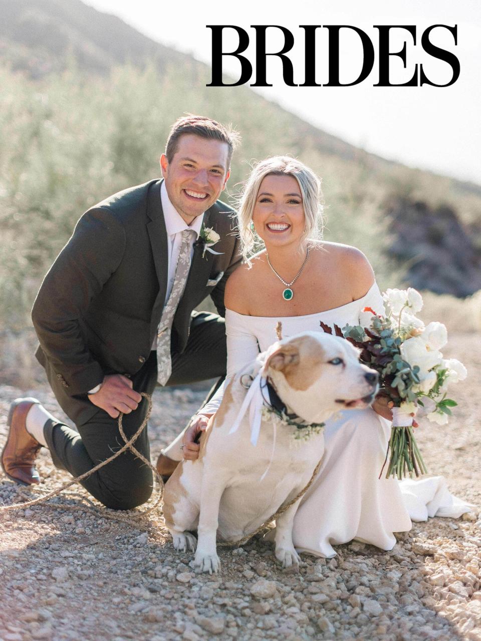 Claudia Kelly and Mark Sundman wedding in Brides magazine