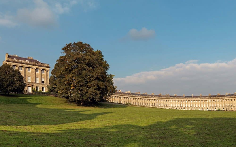 The Royal Crescent spreads over two townhouses in the centre of Bath's showpiece Georgian crescent.