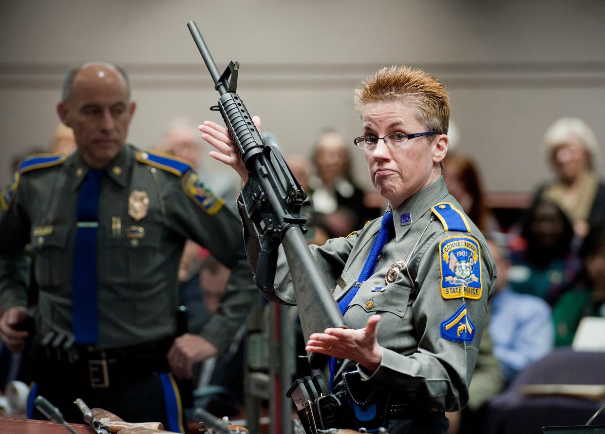 Newtown Shooting Gun Maker (ASSOCIATED PRESS)