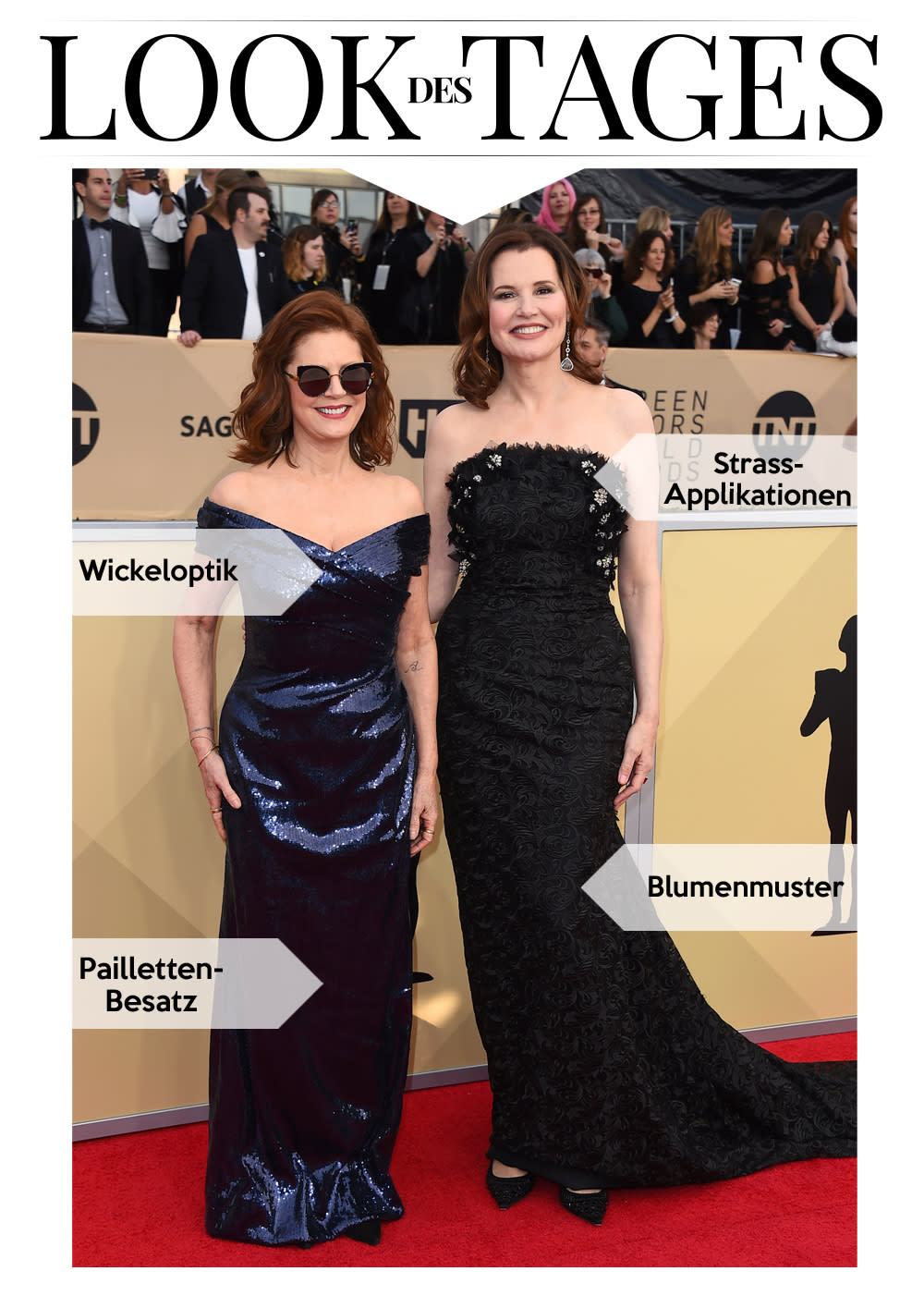 Susan Sarandon (l.) und Geena Davis bei den 24. „Screen Actors Guild Awards“ (SAG) in Los Angeles. (Bild: AP Photo)