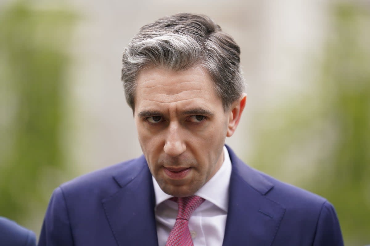 Irish premier Simon Harris says Ireland won’t ‘provide a loophole for anybody else’s migration challenges’ (Brian Lawless/PA)