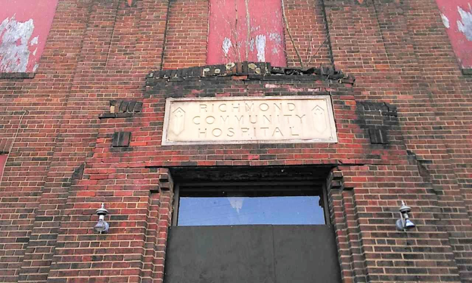 An image of Richmond Community Hospital shared on Abandoned in Virginia public Facebook group in October 2023.