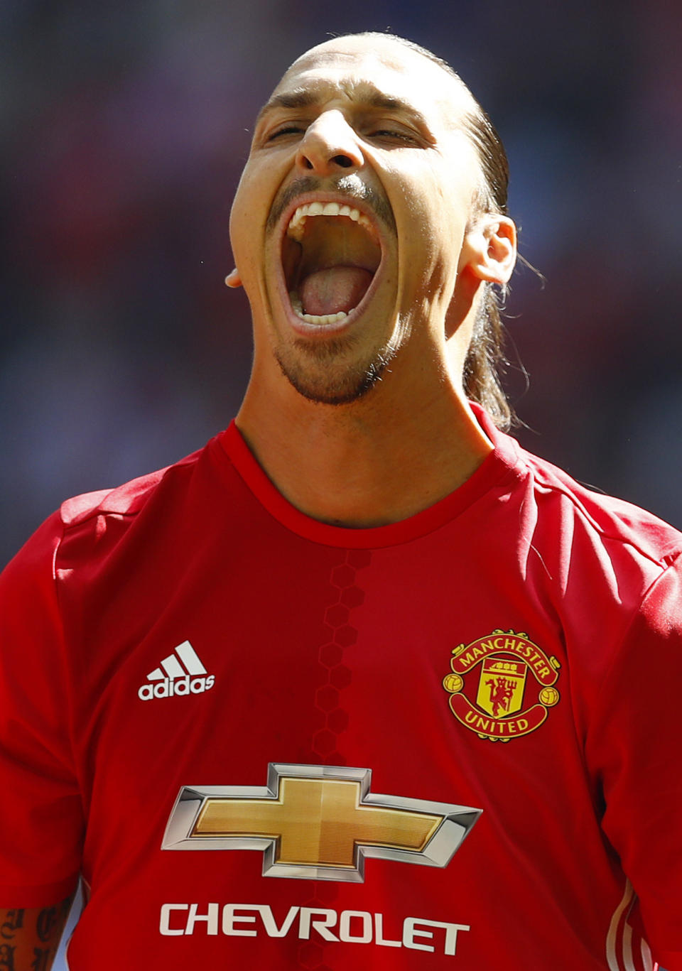 Football Soccer Britain - Leicester City v Manchester United - FA Community Shield - Wembley Stadium - 7/8/16 Manchester United's Zlatan Ibrahimovic before the game Reuters / Eddie Keogh Livepic EDITORIAL USE ONLY. No use with unauthorized audio, video, data, fixture lists, club/league logos or "live" services. Online in-match use limited to 45 images, no video emulation. No use in betting, games or single club/league/player publications. Please contact your account representative for further details.