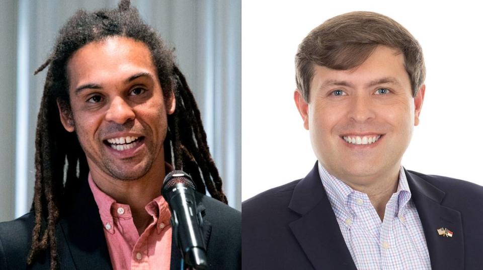 Democrat Braxton Winston, left, and Republican Luke Farley, right, are vying to become North Carolina’s next labor commissioner.