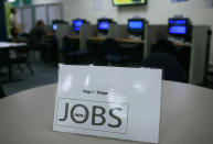 A sign at an information station is shown at the One Stop employment center in San Francisco, California, August 12, 2009. San Francisco Mayor Gavin Newsom said that the city will use U.S. government stimulus money to create 1,000 new jobs for unemployed San Francisco residents. REUTERS/Robert Galbraith (UNITED STATES BUSINESS EMPLOYMENT)