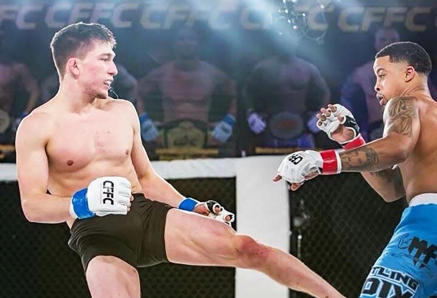 Honesdale graduate Aaron Kennedy is now a rising star in MMA fighting out of the Bloomsburg Mixed Martial Arts Academy in Bloomsburg. He's pictured here early on in his amateur career back in 2017.