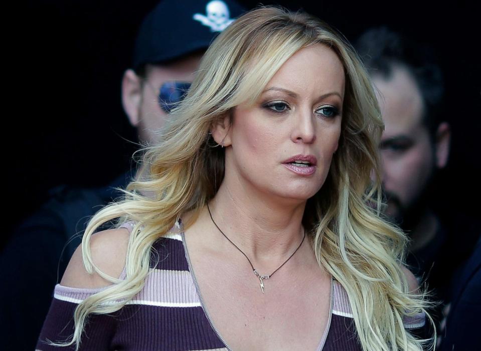 PHOTO: In this Oct. 11, 2018, file photo, adult film actress Stormy Daniels arrives at an event in Berlin. (Markus Schreiber/AP, FILE)