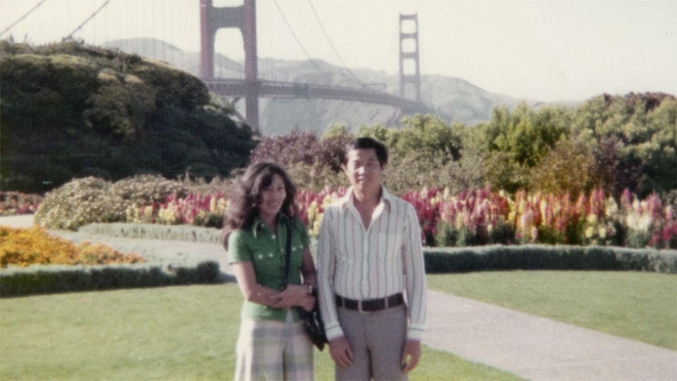 Ted y Christy frente al Golden Gate