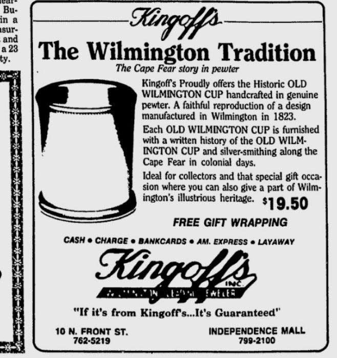 Kingoff's Jewelers has been a part of Wilmington for more than 100 years. This advertisement is from Dec. 7, 1984.