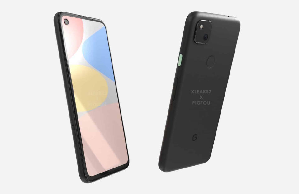 Pixel 4a leaked render