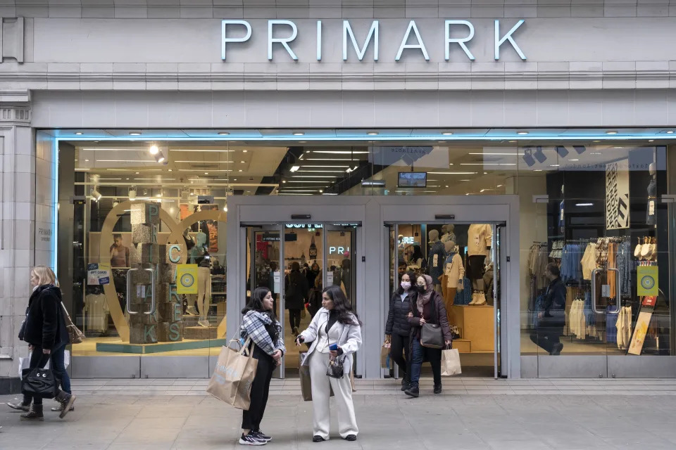 Shoppers outside Primark on Oxford street on 3rd February 2022 in London, United Kingdom. Primark is an Irish multinational fast fashion retailer speacialising in the budget end of the clothing market. (photo by Mike Kemp/In Pictures via Getty Images)