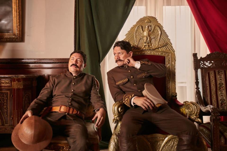 Armando Hernández como Tomás Urbina y Jorge A. Jiménez como Pancho Villa. 