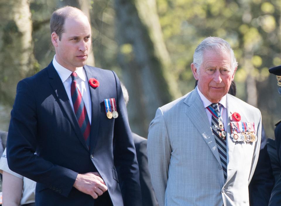 William with his father, Prince Charles in Lille in 2017 - Getty Images