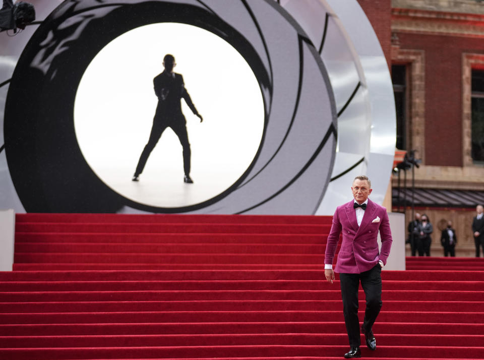 FILE - Daniel Craig appears at the World premiere of the film "No Time To Die" in London on Sept. 28, 2021. (AP Photo/Matt Dunham, File)