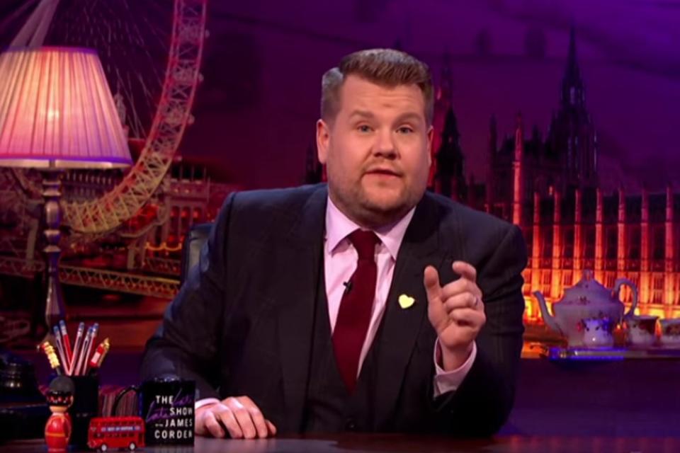 Emotional: Corden made a heartfelt appeal to viewers (The Late Late Show)