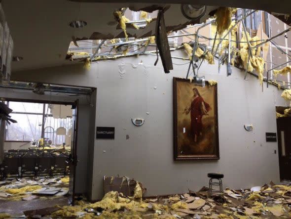 Hurricane Michael damage in Lynn Haven, Florida