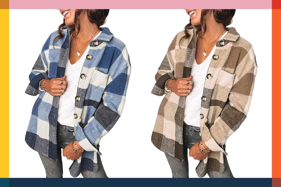 PRETTYGARDEN Women's Plaid Shacket