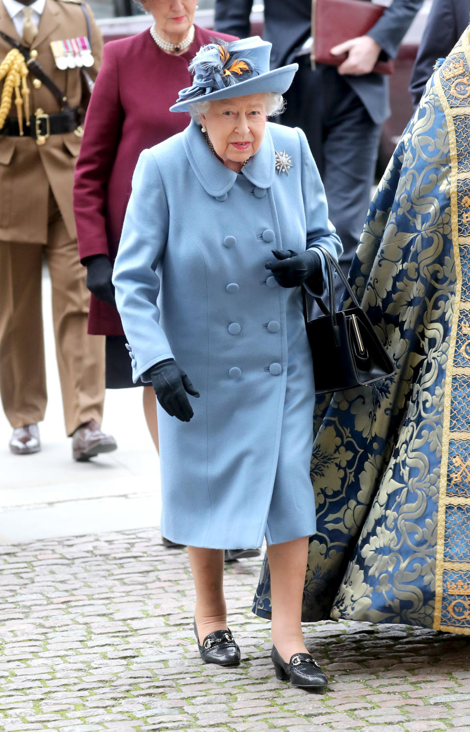 LONDON, ENGLAND - MARCH 09: Queen Elizabeth II attends the Commonwealth Day Service 2020 at Westminster Abbey on March 09, 2020 in London, England. The Commonwealth represents 2.4 billion people and 54 countries, working in collaboration towards shared economic, environmental, social and democratic goals. (Photo by Chris Jackson/Getty Images)