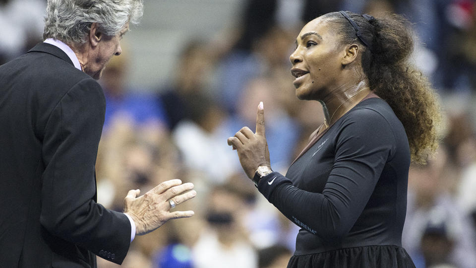 Serena Williams was furious with officials at the US Open. Pic: Getty