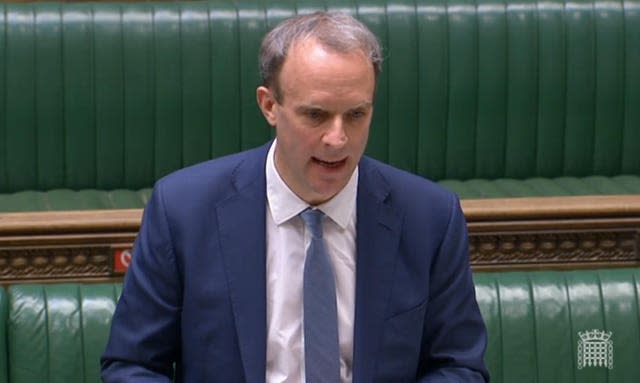 Foreign Secretary Dominic Raab