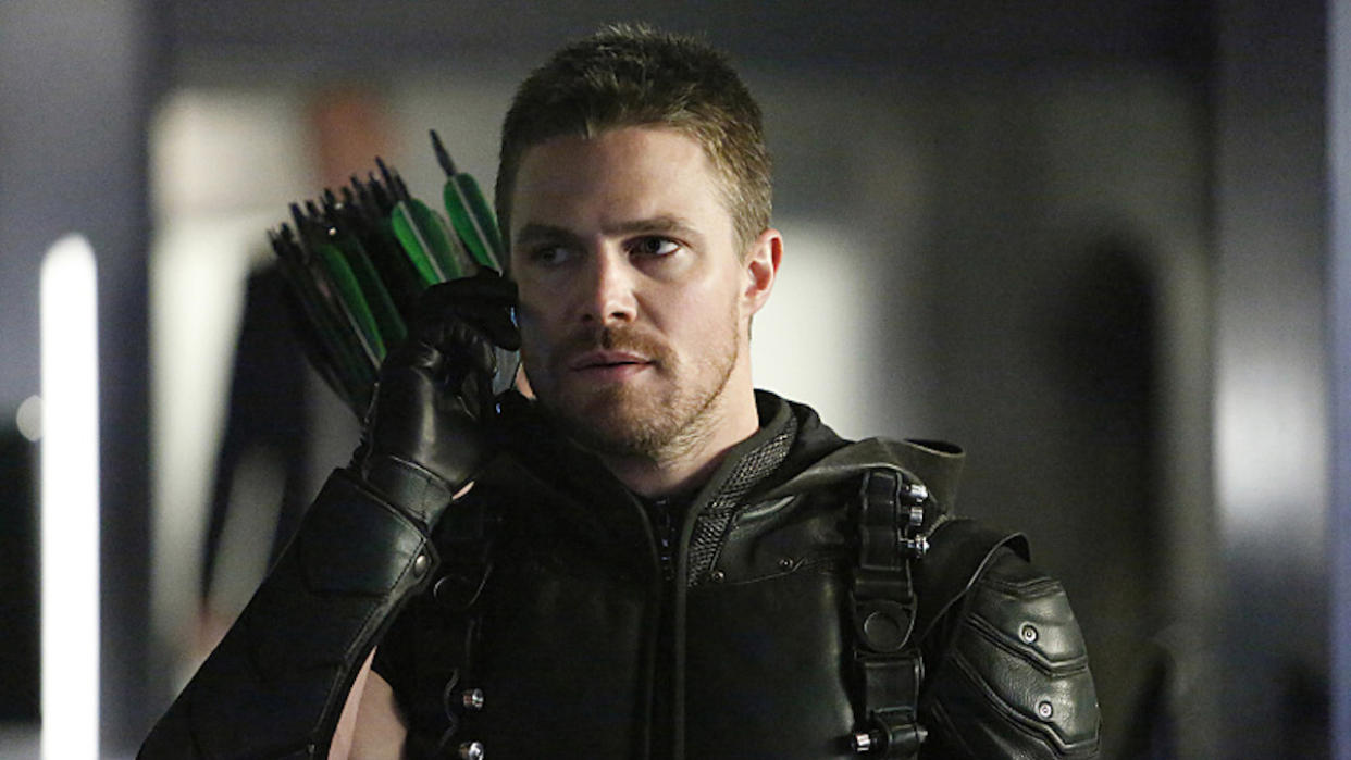  Stephen Amell as Oliver Queen in Arrow. 