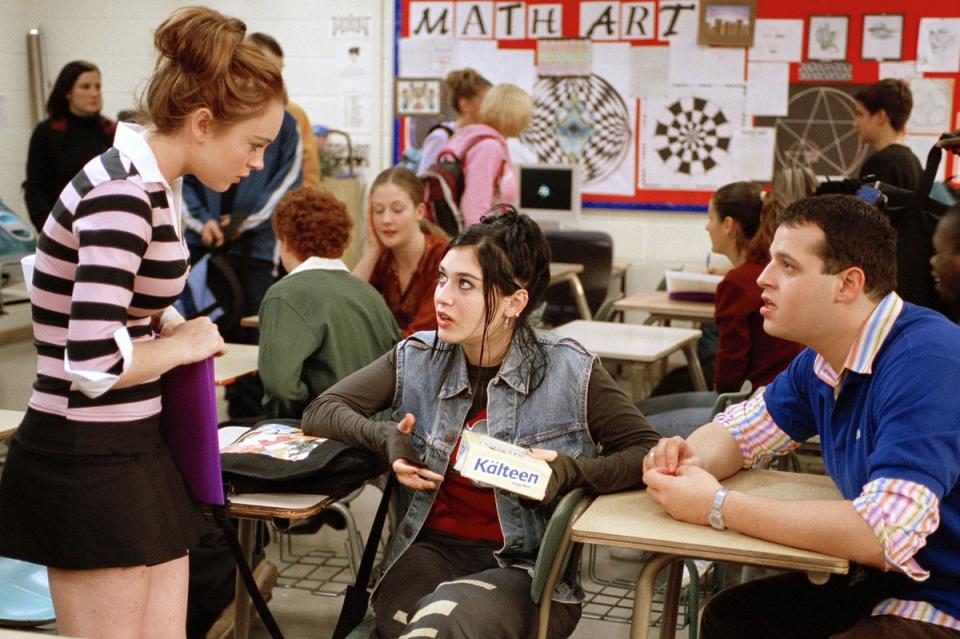 Besties: the original trio, portrayed by Lindsay Lohan, Lizzy Caplan and fan favourite Daniel Franzese (Paramount)