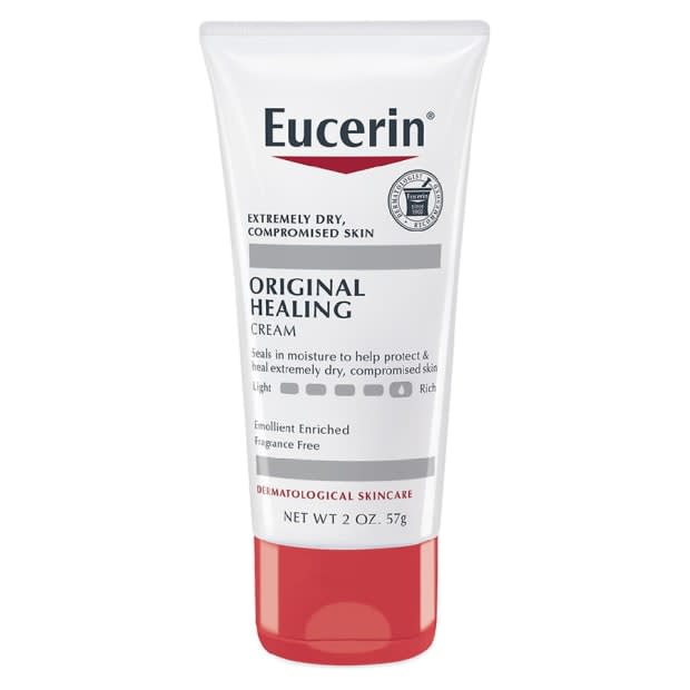 Eucerin Original Healing Soothing Repair Cream, $5, <a href="https://shop-links.co/cjnWGbv7Poa" rel="nofollow noopener" target="_blank" data-ylk="slk:available here;elm:context_link;itc:0;sec:content-canvas" class="link ">available here</a><p>Photo: Courtesy of Eucerin</p>