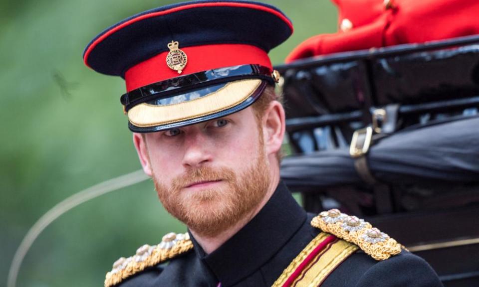 Prince Harry attending the Trooping the Colour.