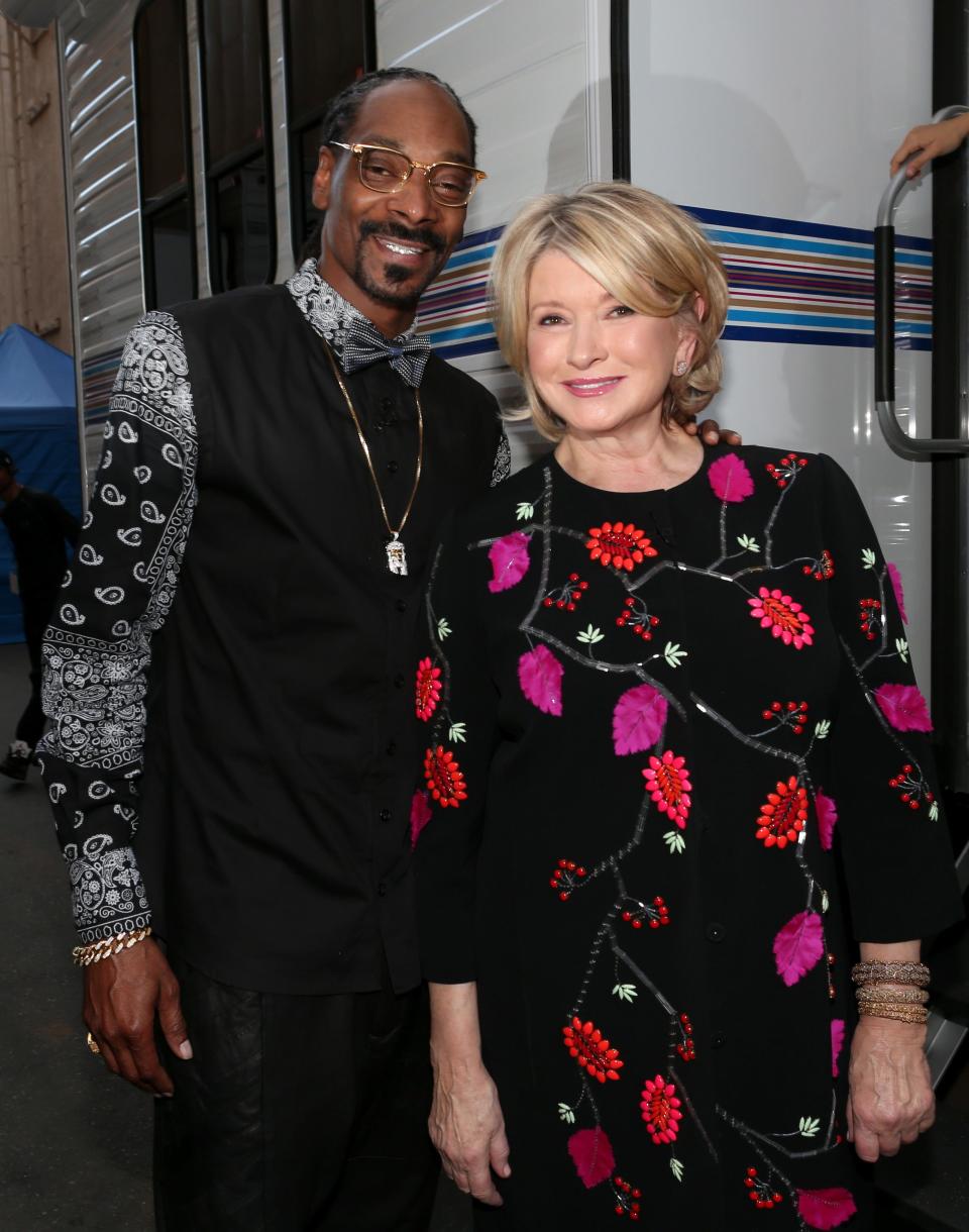 Rapper Snoop Dogg and TV personality Martha Stewart