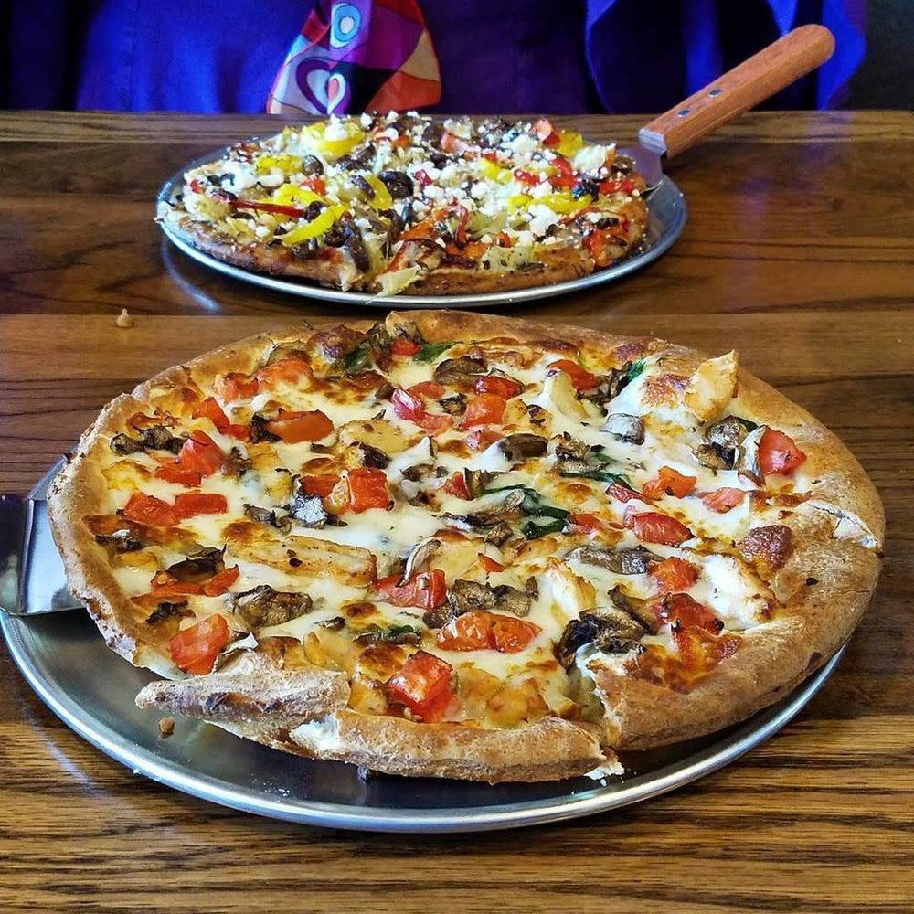 pizza at Hideaway Pizza in Oklahoma City, Oklahoma