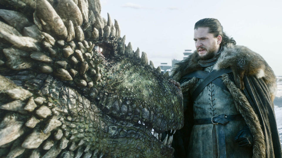 Kit Harington as Jon Snow. Dragon, model’s own. (©2019 Home Box Office, Inc. All rights reserved. HBO® and all related programs are the property of Home Box Office, Inc)<span>Kit Harington as Jon Snow. Dragon, model’s own</span>