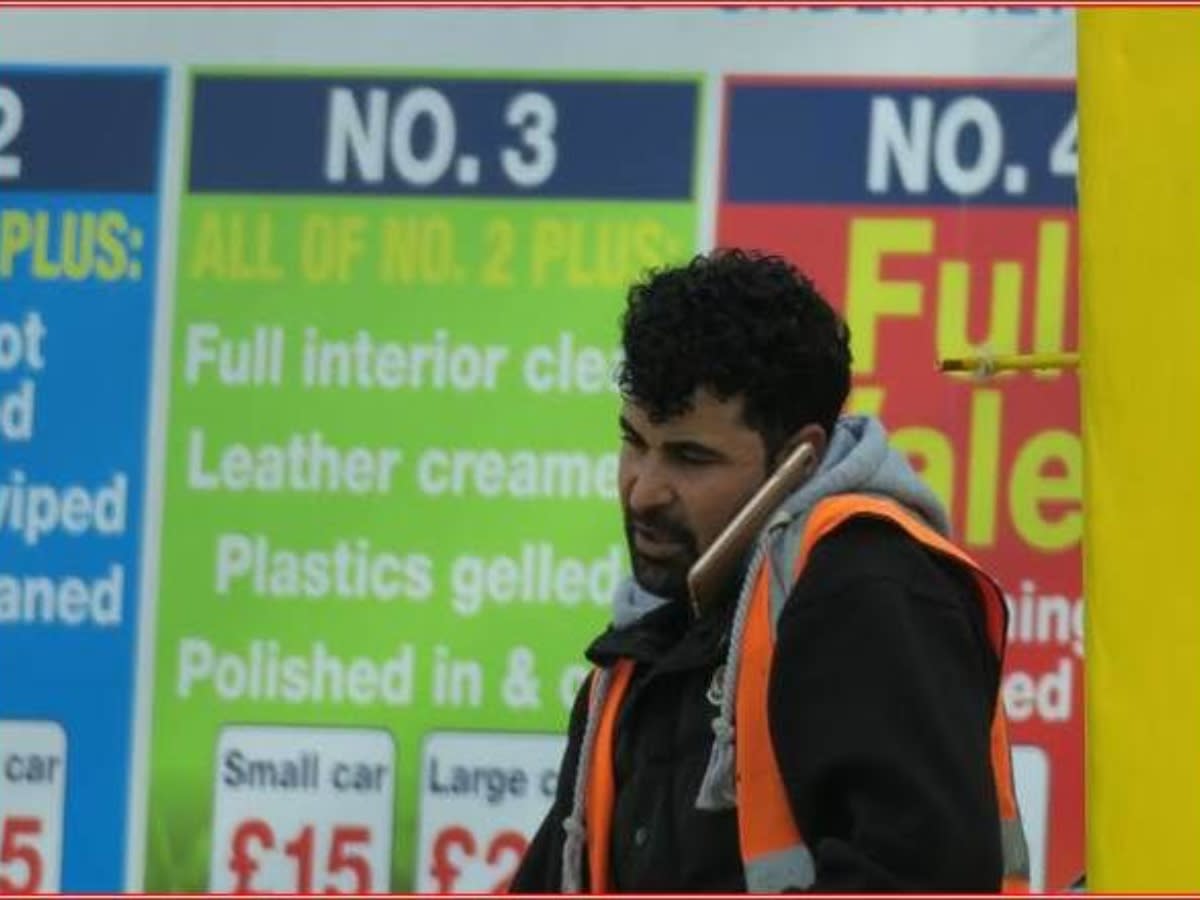 Hajar Ahmed is seen at a car wash. (NCA)