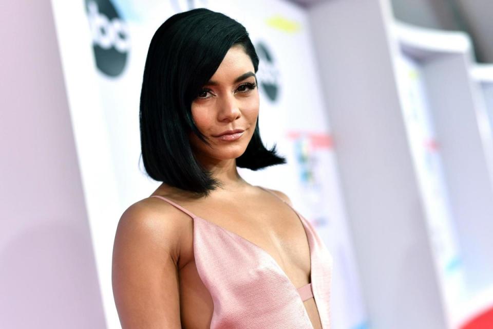 <b>October 9, 2018</b> Vanessa Hudgens arrives for the 2018 American Music Awards in Los Angeles, CA, USA. (Getty Images For dcp)