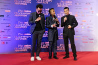 <p>Christopher Lee (left) on the red carpet. Photo: Justine Bantigue </p>