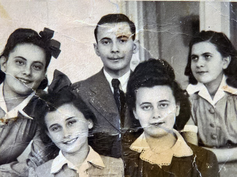 The last family photo of Lily and her siblings, taken around 1944; Lily Ebert is bottom right. (Courtesy Lily Ebert)