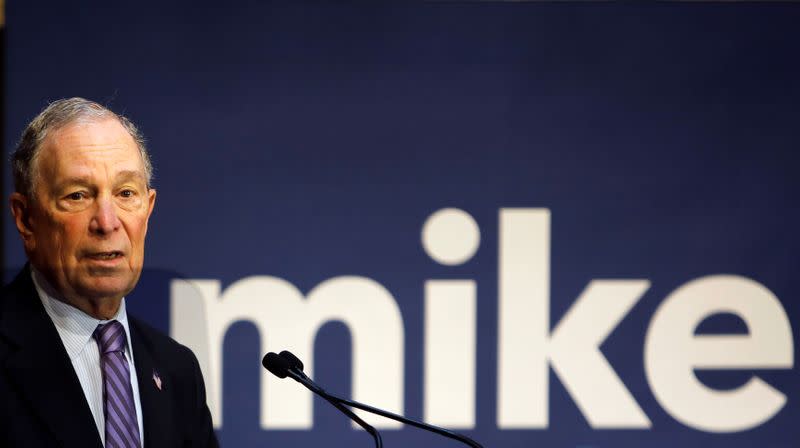 Democratic presidential candidate Bloomberg at campaign event in Winston-Salem, North Carolina