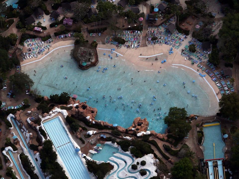 Disney's Blizzard Beach Water Park on final day before closing.