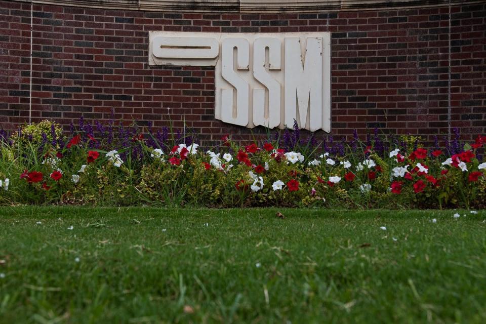 The Oklahoma School of Science and Mathematics' sign is seen in Oklahoma City.