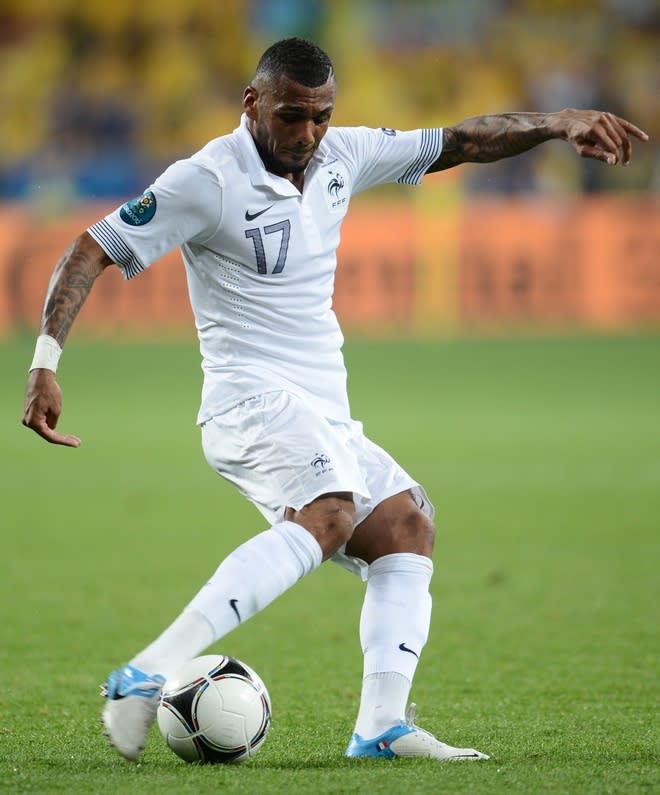 French midfielder Yann M'Vila controls the ball during the Euro 2012 football championships match Sweden vs France on June 19, 2012 at the Olympic Stadium in Kiev. AFP PHOTO / FRANCK FIFEFRANCK FIFE/AFP/GettyImages