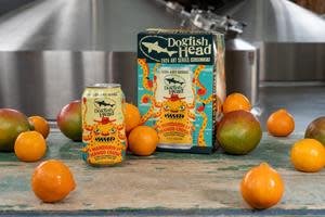 Dogfish Head's Mandarin & Mango Crush (6.0% ABV) is a citrus-forward fruit ale brewed with boatloads of tart mandarin oranges and juicy Alphonso mangos.