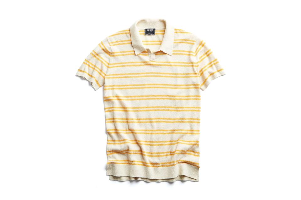 Todd Snyder striped boucle polo (was $198, 60% off with code "EXTRA20")