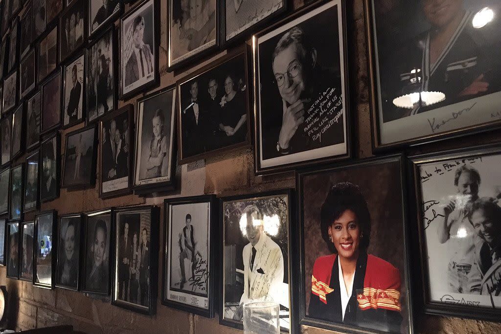 celebrity photo wall at Lucy's El Adobe Cafe