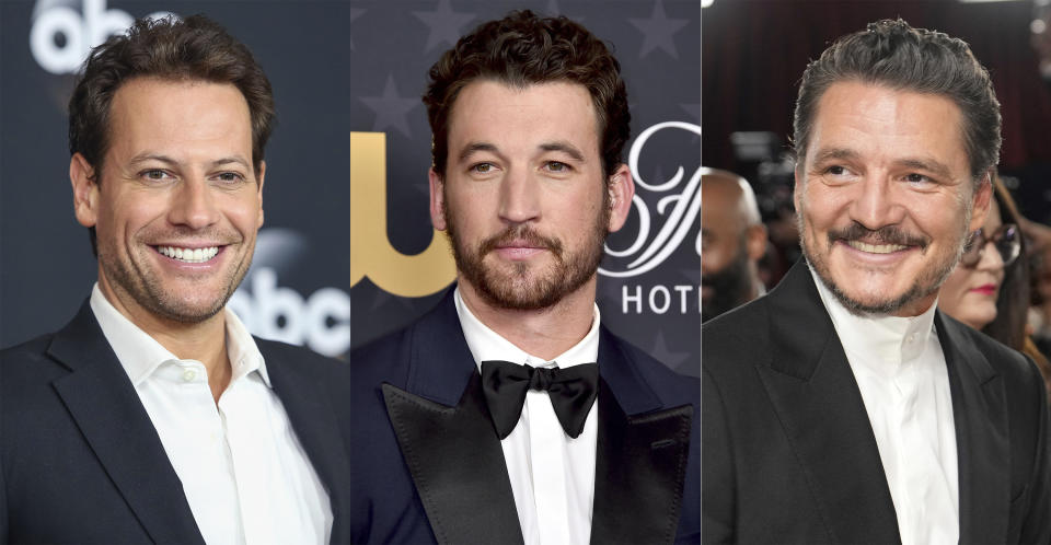 This combination of photos shows Ioan Gruffudd, from left, Miles Teller and Pedro Pascal. (AP Photo)