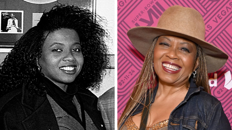 Maxine Jones in 1990 and 2024 En Vogue members