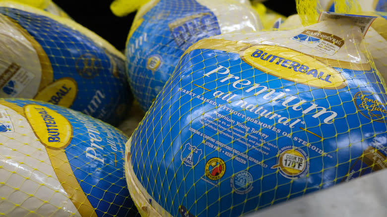 Packages of Butterball turkey