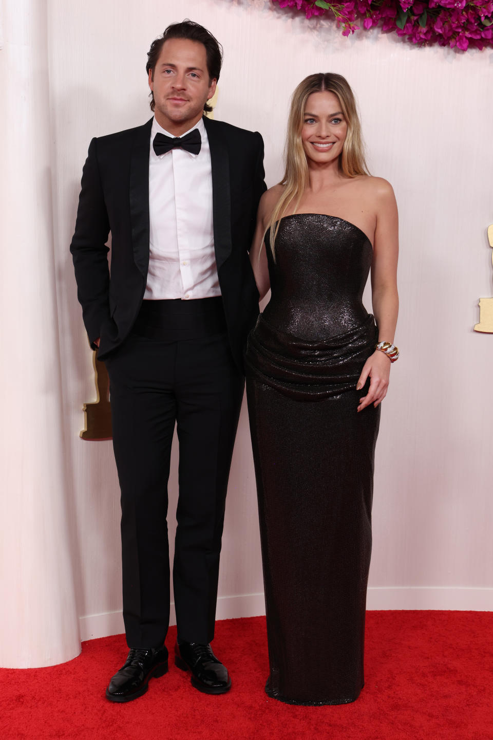 Barbie star Margot Robbie poses with husband Tom Ackerley. Photo: Getty