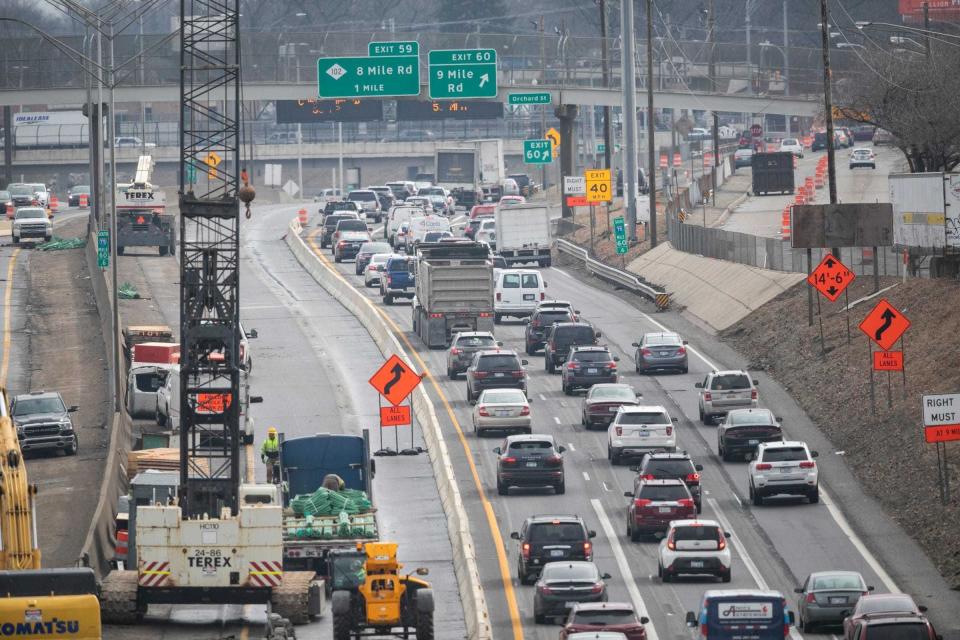 Cars travel southbound on Interstate 75 near Detroit. Lawmakers in Michigan are set to reintroduce a plan that would allow undocumented immigrants in Michigan to legally obtain driver's licenses and other identification.