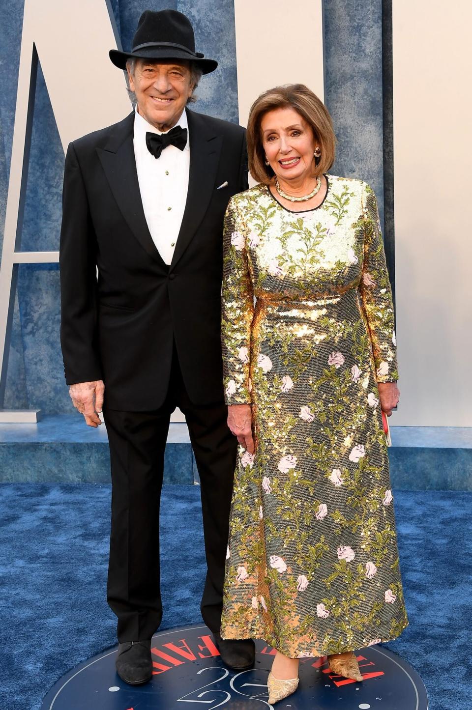 Paul Pelosi and Nancy Pelosi arrives at the Vanity Fair Oscar Party Hosted By Radhika Jones