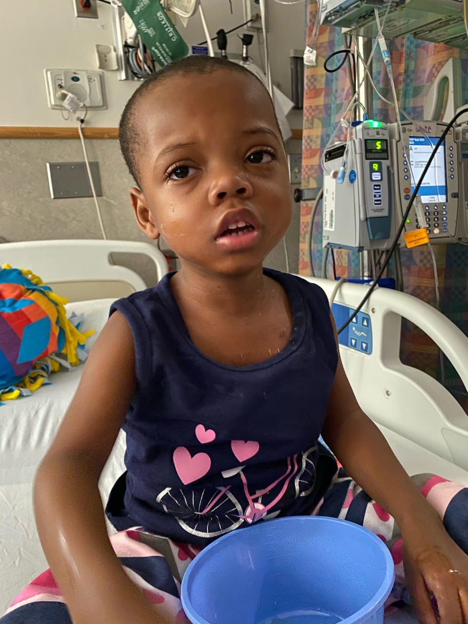 Zion Hicks, age 4, in hospital (Courtesy Sara Hicks)